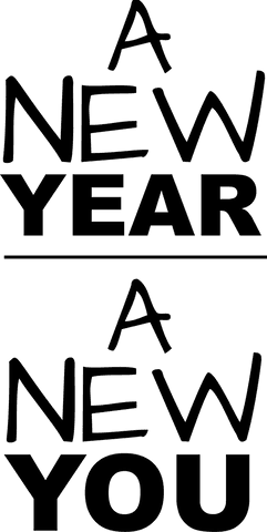 Inspirational Transparent New Year Motivational Text Design