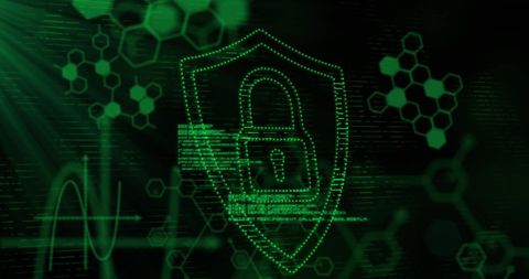 Digital Security Shield with Futuristic Hexagonal Patterns - Download Free Stock Images Pikwizard.com