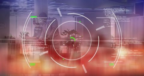 Digital Targeting Interface Scans Business Meetings with Data Overlay