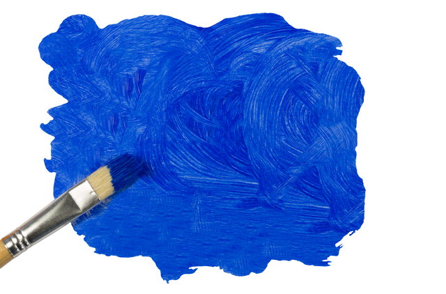 Vivid Blue Paint Brush on Transparent Background - Download Free Stock Videos Pikwizard.com