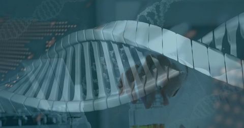 Futuristic DNA Strand with Scientist in Laboratory Conceptualizing Genetics - Download Free Stock Images Pikwizard.com