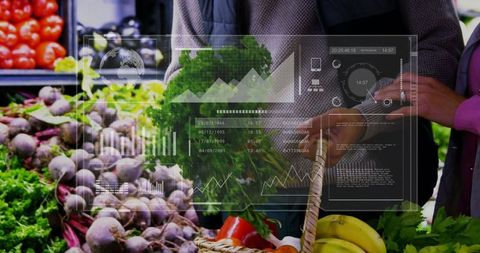 Farmers Market Shoppers Using Technology for Sustainable Choices