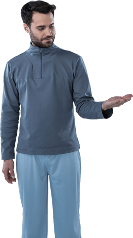 Transparent Casual Man Gesturing with Open Palm Stance - Download Free Stock Videos Pikwizard.com