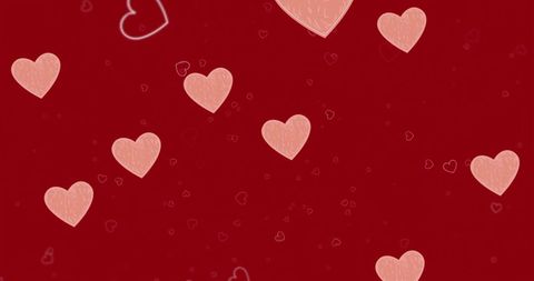 Pink Hearts Falling on Romantic Red Background - Download Free Stock Images Pikwizard.com