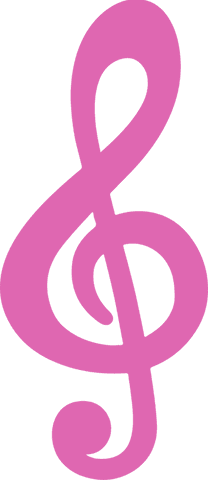 bright pink treble clef symbol on transparent background - Download Free Stock Videos Pikwizard.com