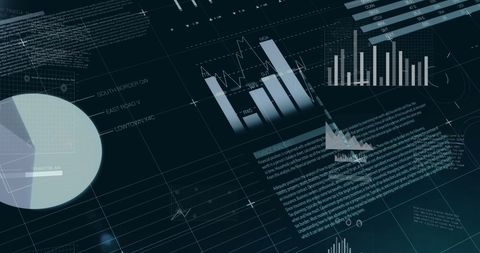 Digital Infographic Interface with Holographic Charts - Download Free Stock Images Pikwizard.com