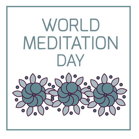 World Meditation Day Floral Design with Copy Space - Download Free Stock Templates Pikwizard.com