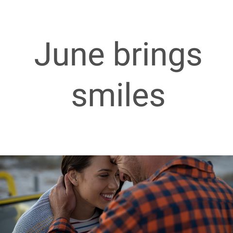 Caucasian couple sharing intimate moment by seaside in june