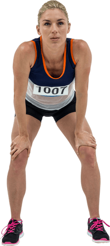 transparent athlete pausing with focused expression post run - Download Free Stock Videos Pikwizard.com