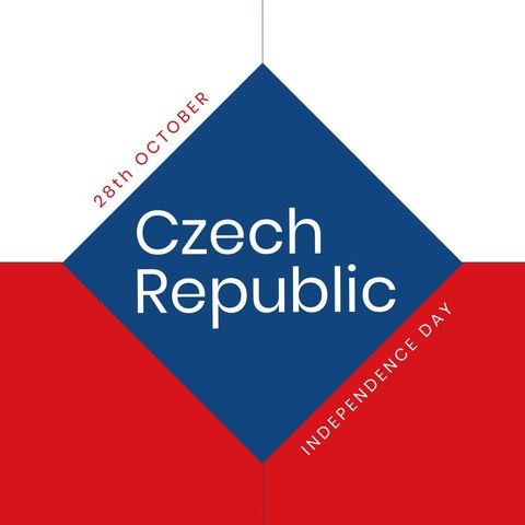 Czech Republic Independence Day Graphic Design with Patriotic Colors - Download Free Stock Templates Pikwizard.com