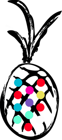 stylized pineapple art with vibrant dots on transparent background - Download Free Stock Videos Pikwizard.com