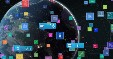 Global Digital Network with Social Media Interface