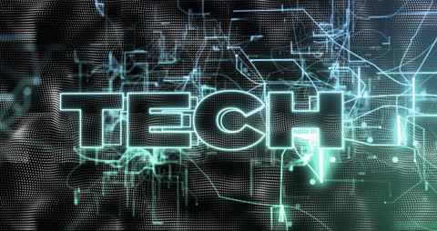 Futuristic Digital Tech Background with Data Networking