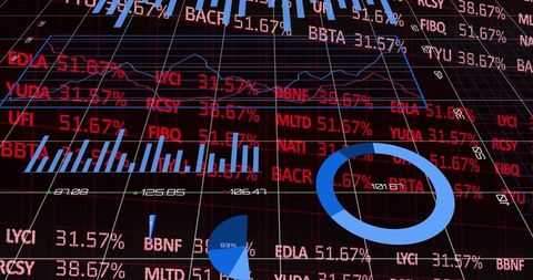 Dynamic Stock Market Data Visualization on Black Background - Download Free Stock Images Pikwizard.com