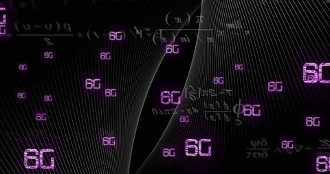 Futuristic 6g technology conceptual background with digital data