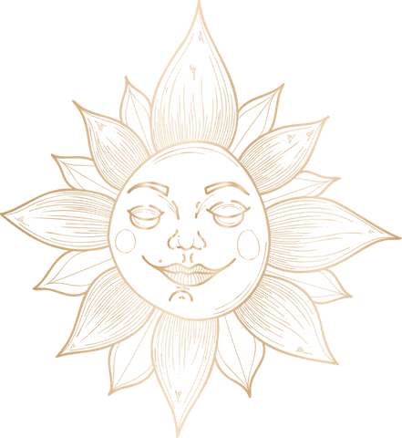 vintage celestial sun with calm face on transparent background - Download Free Stock Videos Pikwizard.com