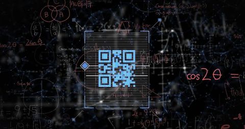 QR Code with Mathematical Equations Digital Technology Concept - Download Free Stock Images Pikwizard.com