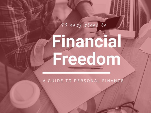 Ideal for content about financial management, smartphone apps, and personal finance planning. Suitable for illustrating blog posts on budgeting tips, online financial tools, and achieving financial goals.