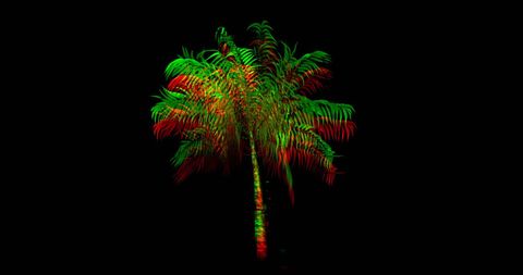 vibrant abstract palm tree with 3d effect on black - Download Free Stock Images Pikwizard.com