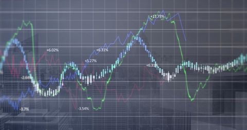 Dynamic Financial Graphs Overlaying Urban Skyline - Download Free Stock Images Pikwizard.com