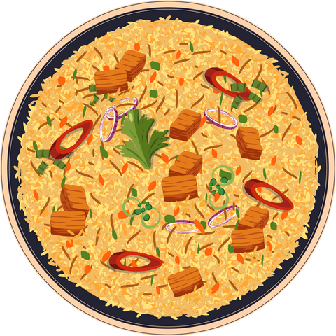 appetizing rice plate with sautéed meat on transparent background - Download Free Stock Videos Pikwizard.com