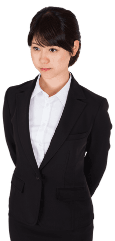 Transparent Businesswoman Thoughtfully Looking Away