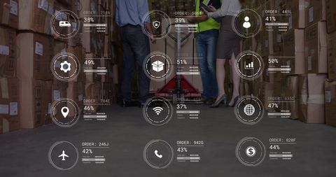Warehouse operations integration with technology display