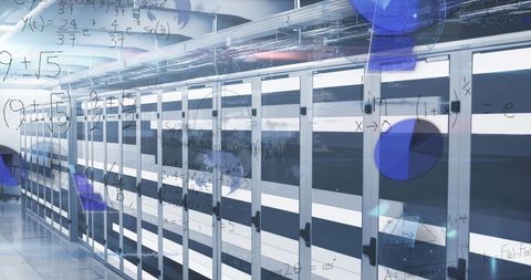 Global Data Processing Through Advanced Server Room Technology - Download Free Stock Images Pikwizard.com