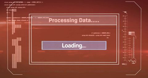 Digital Interface with Loading Bar and Data Processing - Download Free Stock Images Pikwizard.com
