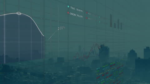 Business Data Analysis Over Urban Cityscape