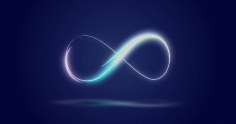 Glowing Infinity Symbol on Dark Background Signifying Limitless Possibilities - Download Free Stock Images Pikwizard.com