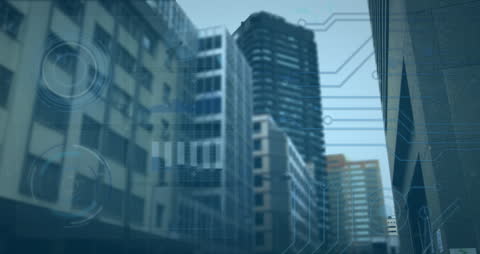 Digitized Cityscape with Transparent Data Graphics