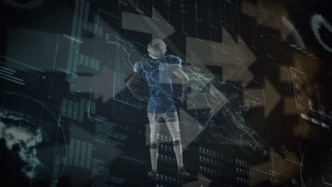 Futuristic Sports Technology and Data Analytics Interface