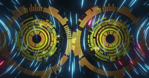Futuristic Geometric Patterns with Glowing Light Trails - Download Free Stock Images Pikwizard.com