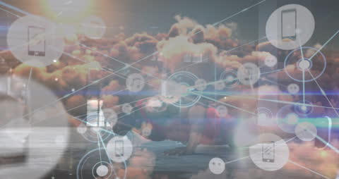 Dynamic Push-Up Fitness with Digital Network Overlay