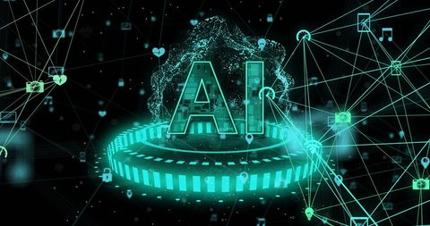 AI Concept with Global Network and Data Processing - Download Free Stock Images Pikwizard.com