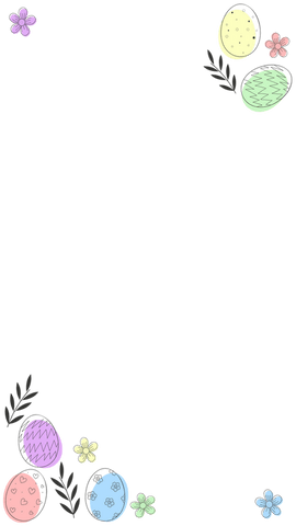 Transparent Easter Egg and Floral Border Design on Pastel Background - Download Free Stock Videos Pikwizard.com