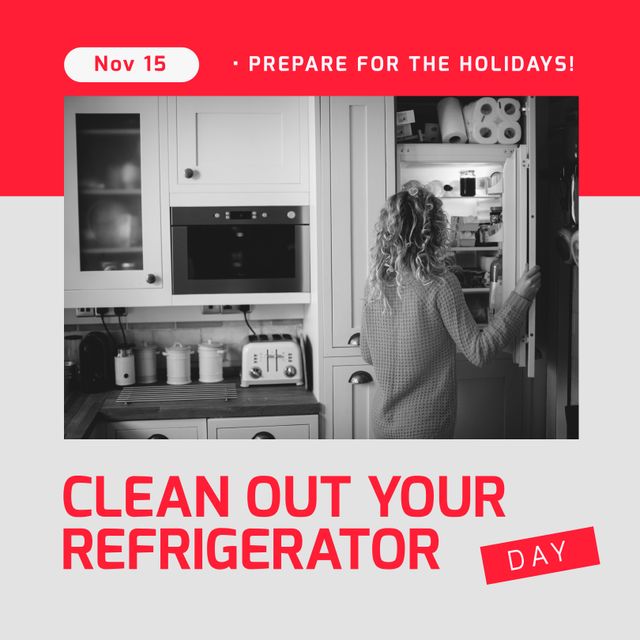 Clean Out Your Refrigerator Day Celebration Poster - Download Free Stock Templates Pikwizard.com