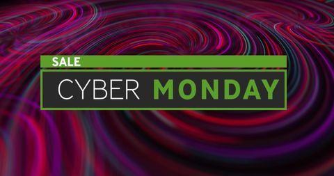 Cyber Monday Sale Promotion on Abstract Wave Background - Download Free Stock Images Pikwizard.com