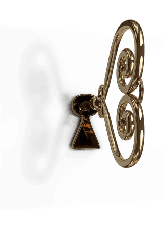 elegant brass key in keyhole on transparent background - Download Free Stock Videos Pikwizard.com
