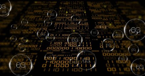 Binary Code with 6G Innovation Digital Network Background - Download Free Stock Images Pikwizard.com