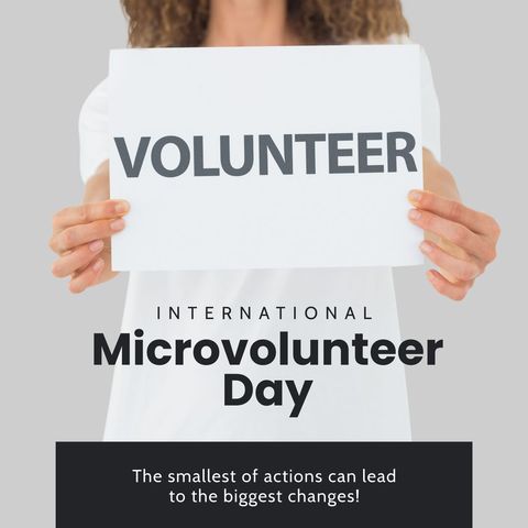 International Microvolunteer Day Promotion with Help Sign - Download Free Stock Templates Pikwizard.com