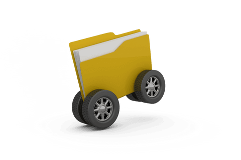 transparent yellow folder on wheels digitally rendered - Download Free Stock Videos Pikwizard.com