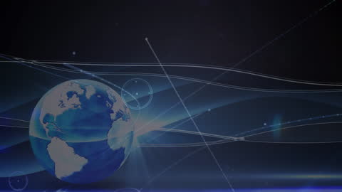 Global Network Connections with Digital Technology Background