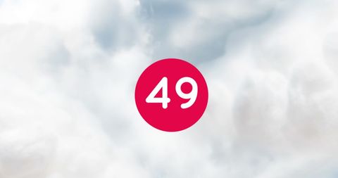 Number 49 Icon on Cloudy Sky Background - Download Free Stock Images Pikwizard.com