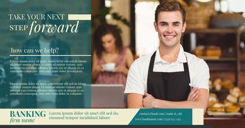 Friendly Financial Services Representative Ready to Assist Clients - Download Free Stock Templates Pikwizard.com