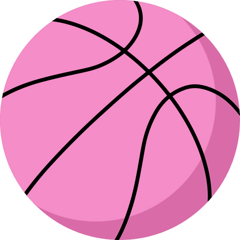 Pink Basketball in Vibrant Flat Vector on Transparent Background - Download Free Stock Videos Pikwizard.com