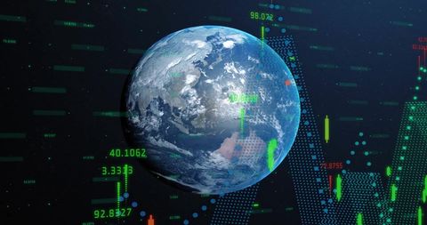 Global Finance and Data Processing Visualization - Download Free Stock Images Pikwizard.com