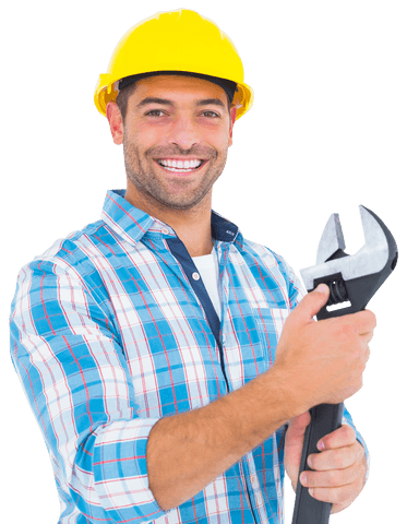 smiling repairman with adjustable spanner on transparent background - Download Free Stock Videos Pikwizard.com