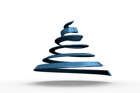blueprint spiral christmas tree isolated on transparent background - Download Free Stock Videos Pikwizard.com
